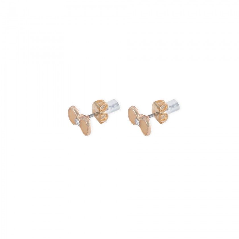 Brass bow earrings