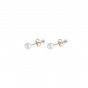 Brass pearl earrings