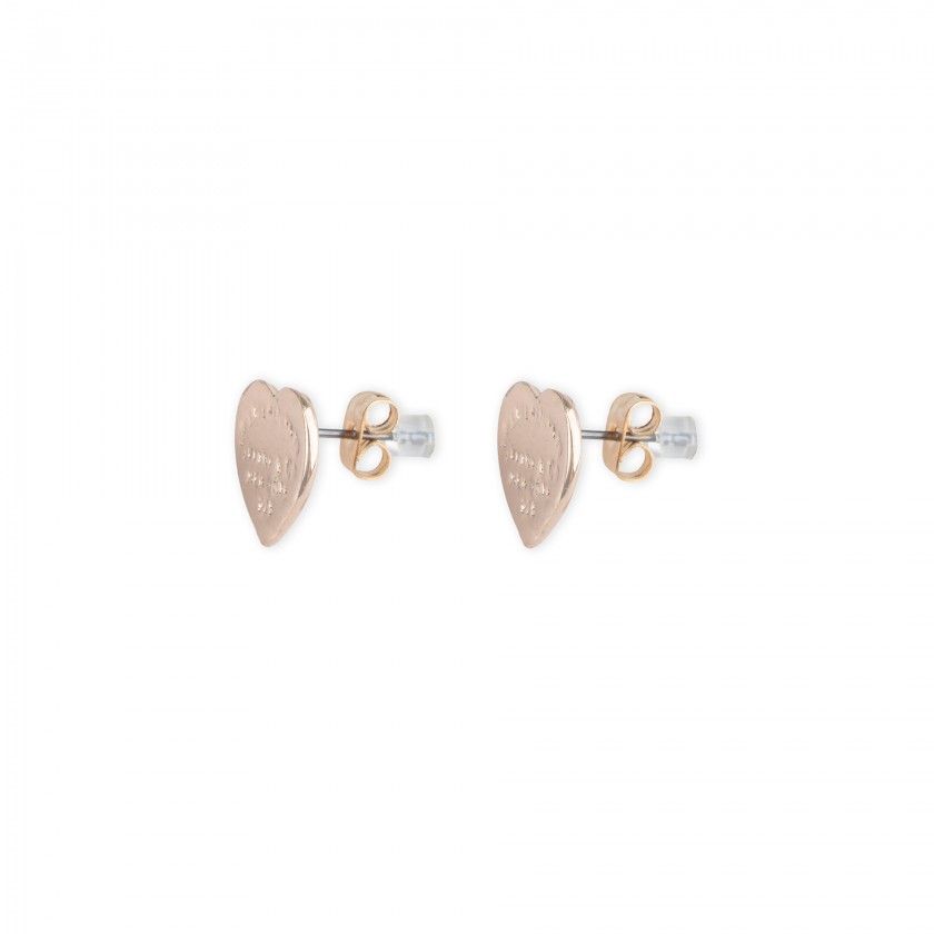 Heart brass earrings