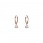 Silver rings rose gold triangles