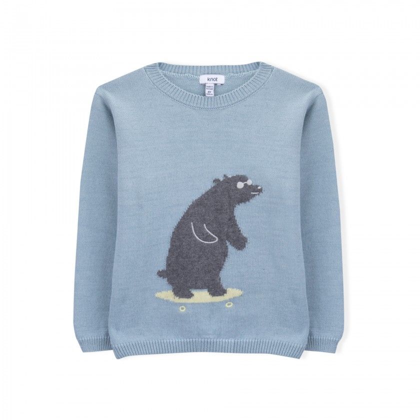 Camisola tricot Skater Bear