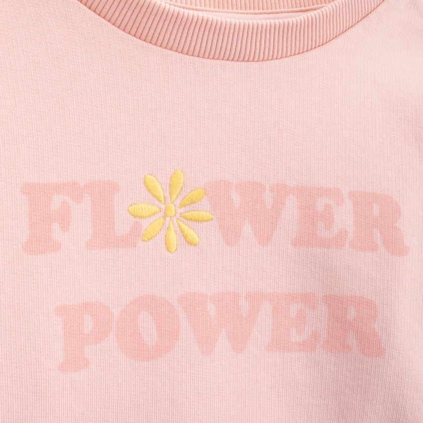 Girl sweatshirt organic cotton Flower Power