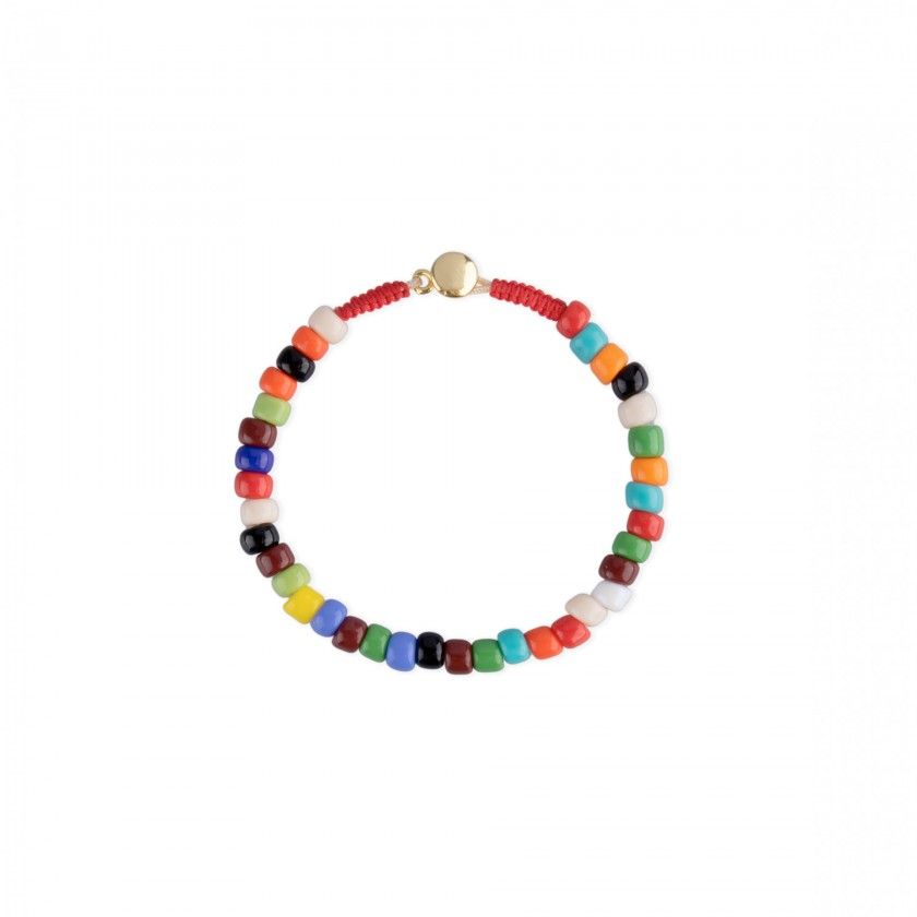 Pulseira contas coloridas