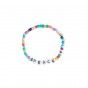 Elastic PEACE seed beads bracelet