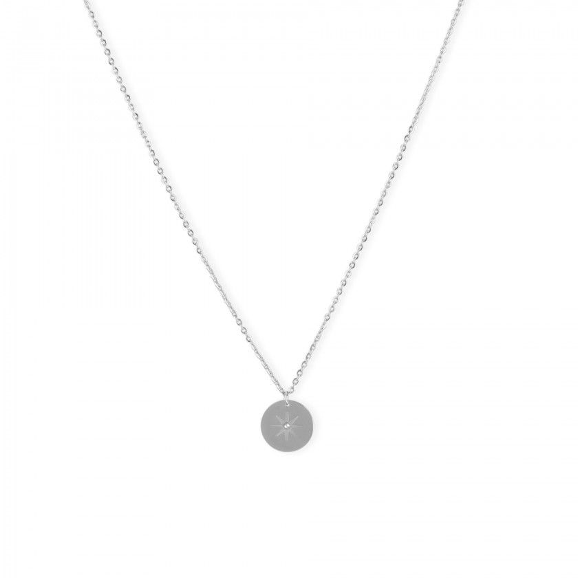 Eight star steel necklace