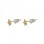 Silver flower earrings
