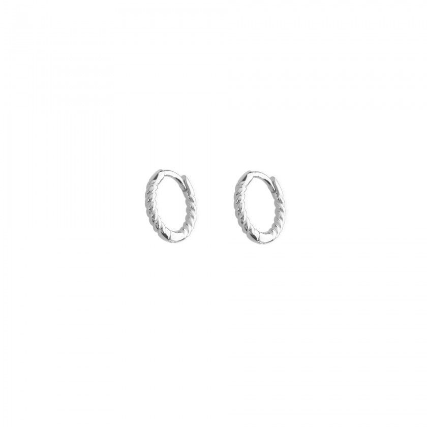 Silver interlaced earrings