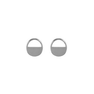 Silver circle earrings