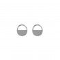 Silver circle earrings