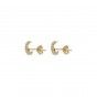 Silver half moon earrings