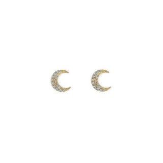 Silver half moon earrings