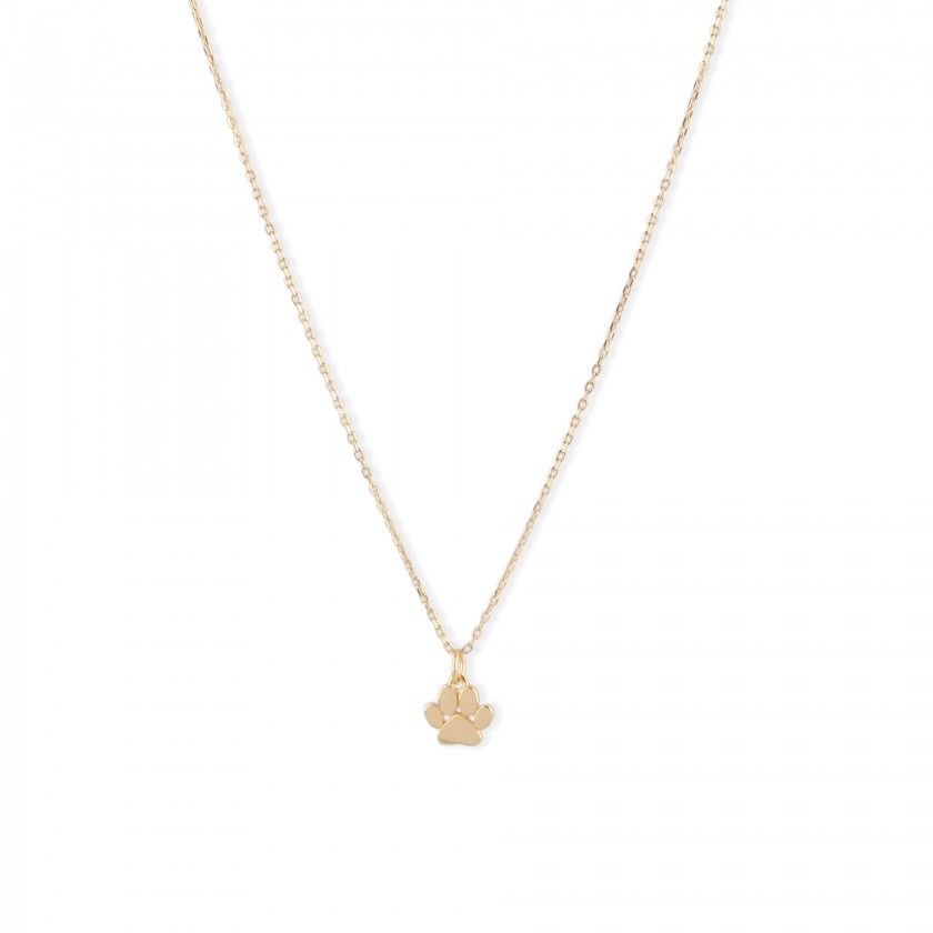 Silver dog paw necklace