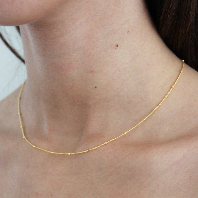 Silver polka dot necklace