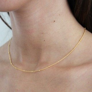 Silver polka dot necklace