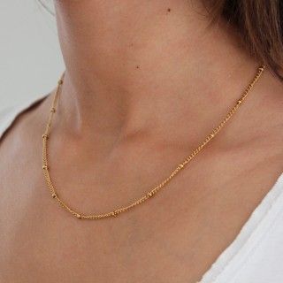 Polka dot steel necklace