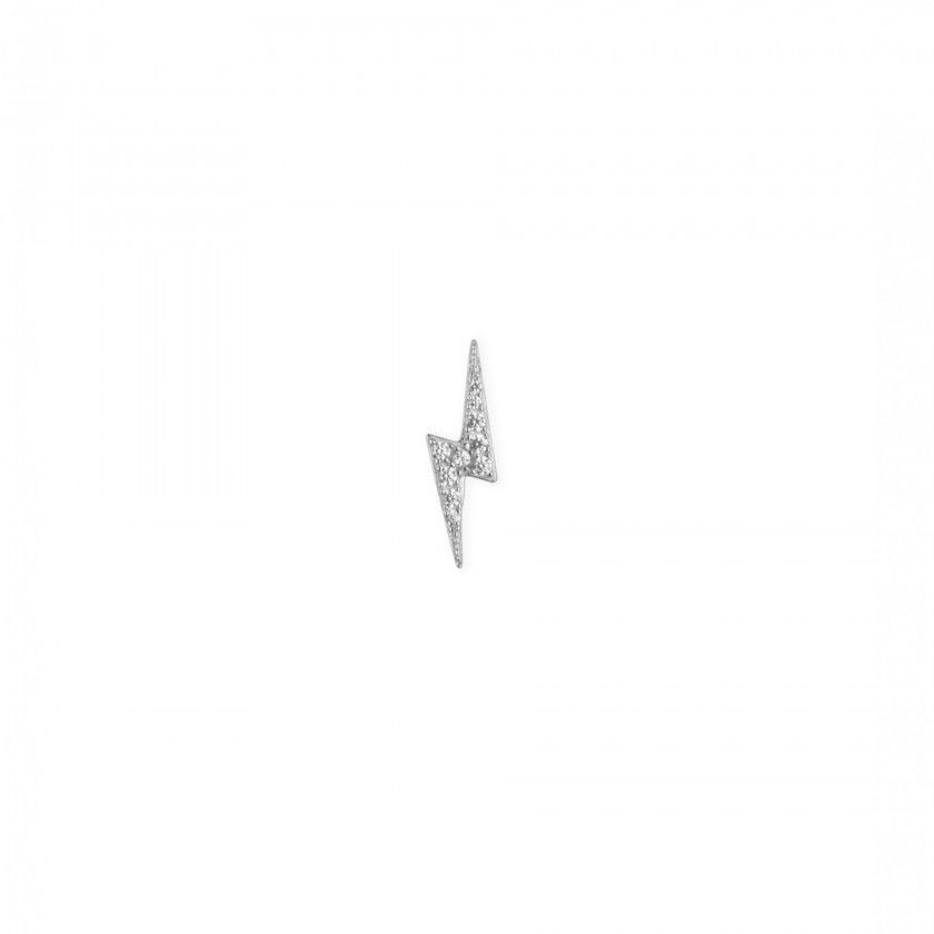 Silver earring ray
