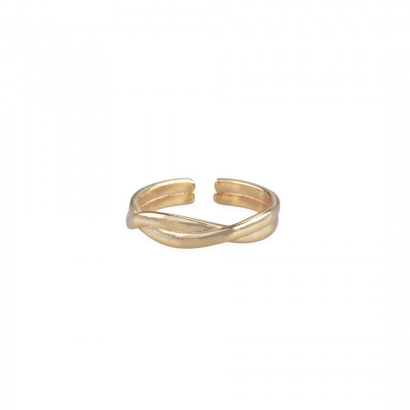 Twisted silver ring