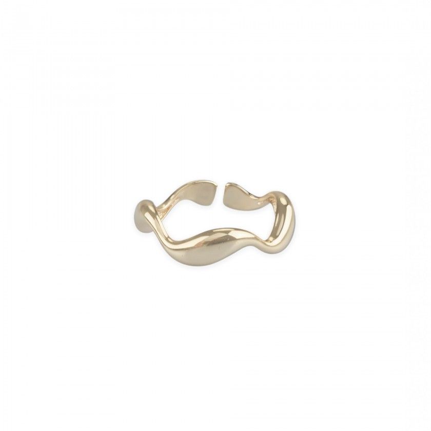 Waves silver ring