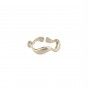 Waves silver ring