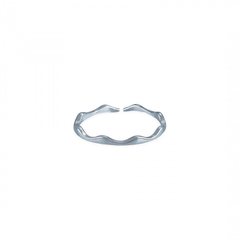 Waves silver ring