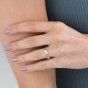 Waves silver ring