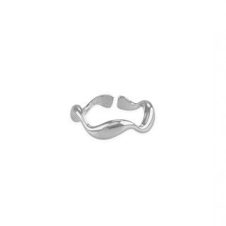 Waves silver ring