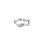 Waves silver ring