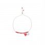 Pulseira missangas e pompom