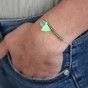 Pulseira missangas e pompom