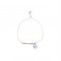 Pulseira missangas e pompom