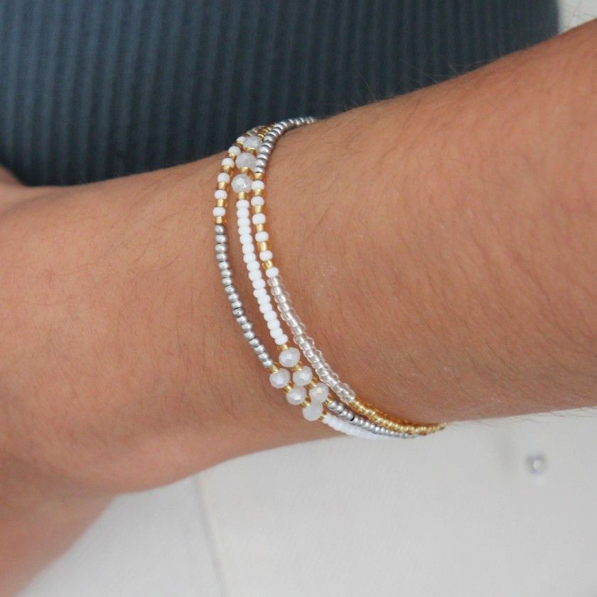 Pulseira missangas coloridas
