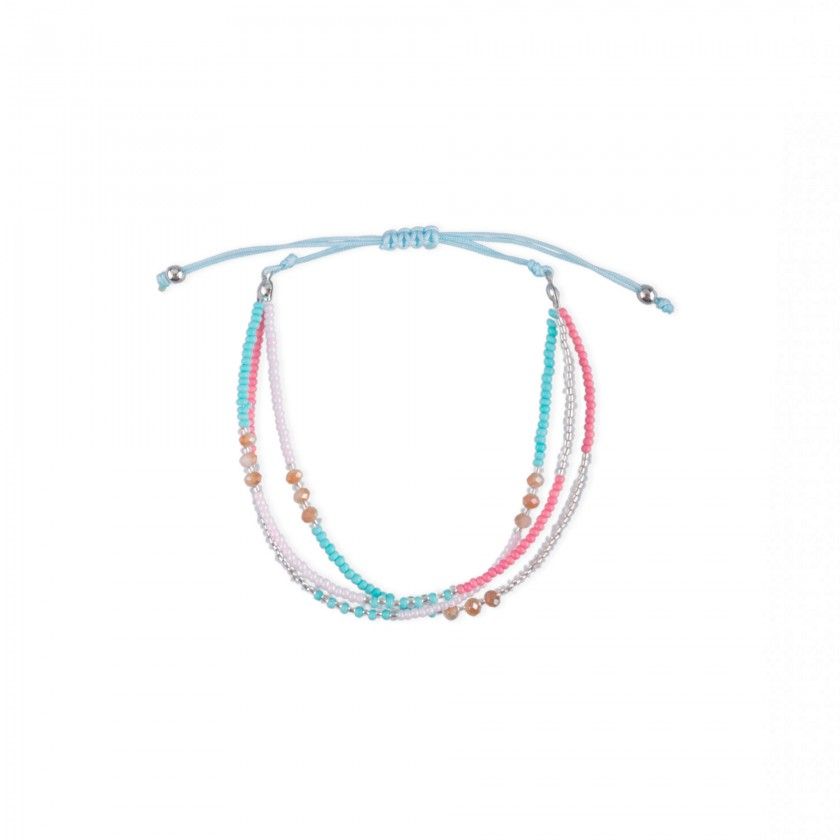 Pulseira missangas coloridas
