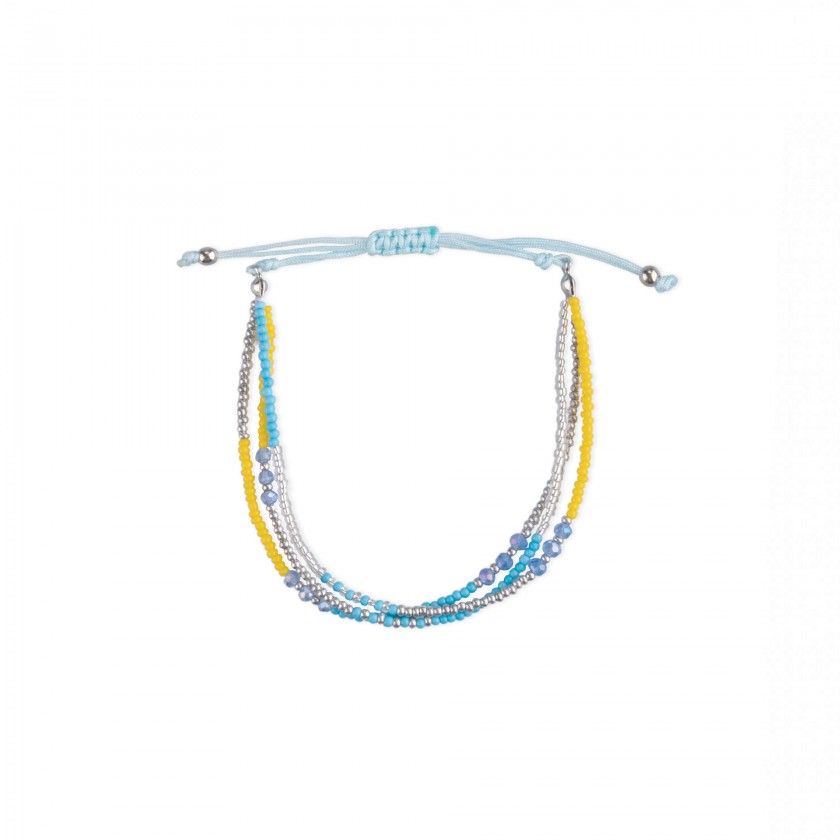 Pulseira missangas coloridas