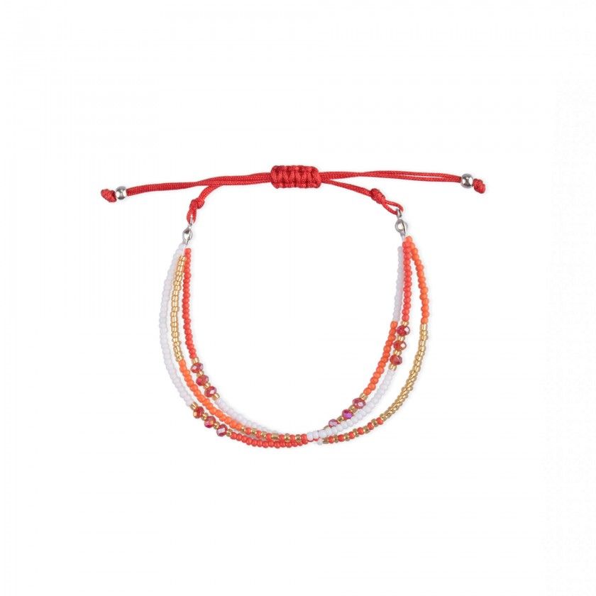 Pulseira missangas coloridas