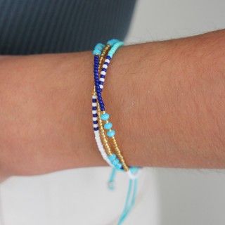 Pulseira missangas coloridas
