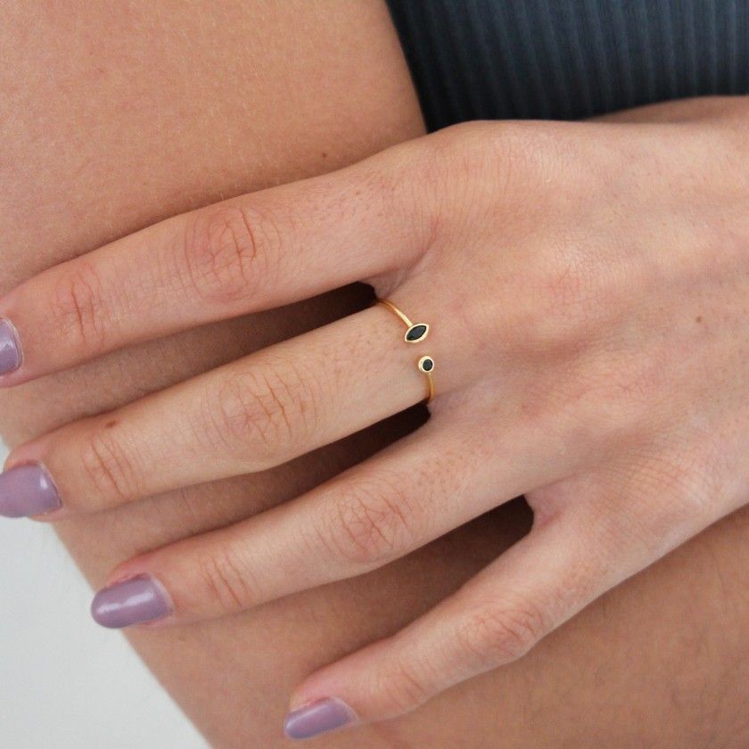 Silver eye ring