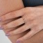 Silver eye ring