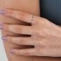 Silver eye ring