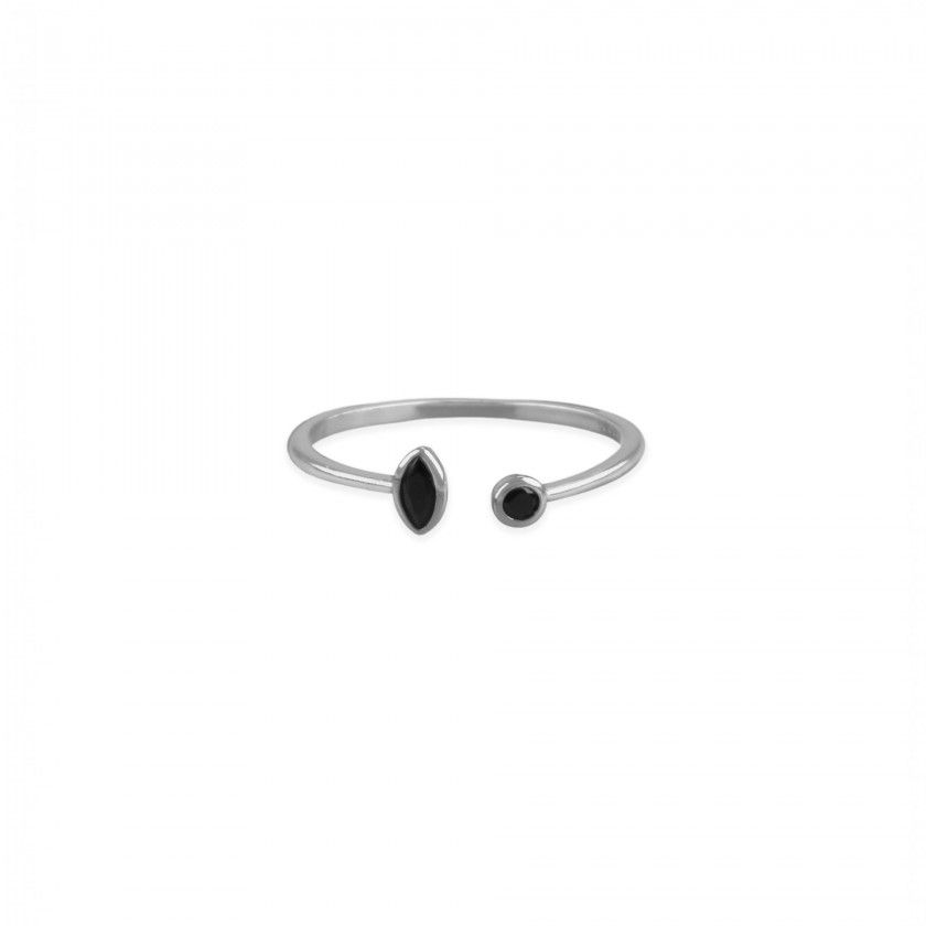 Silver eye ring