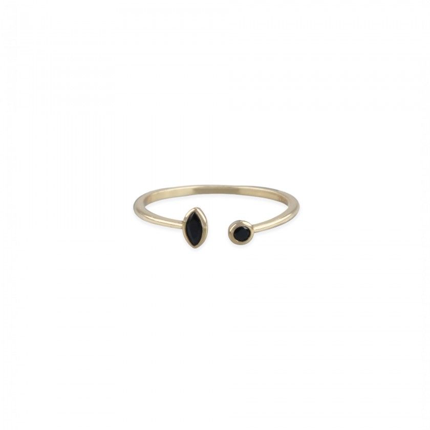 Silver eye ring