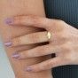 Silver shiny star ring