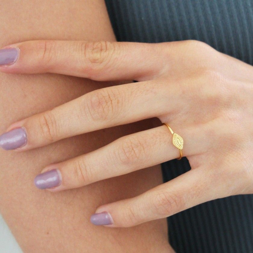 Silver Turkish Eye Ring