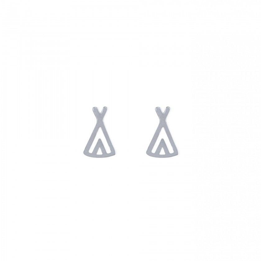 Earrings tendas shinny silver