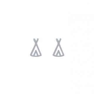 Earrings tendas shinny silver