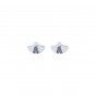 Silver fan brass earrings