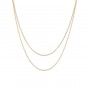 Double golden stainless steel necklace
