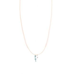 Letter cord necklace - f