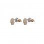 Golden brass skull earrings