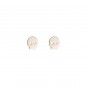 Golden brass skull earrings