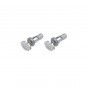 Silver brass lips earrings
